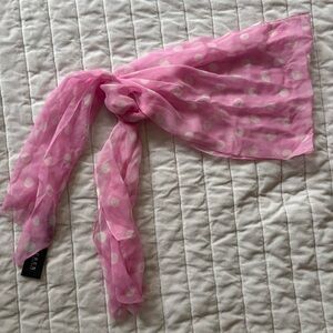 Pink Ralph Lauren Polka Dot Scarf